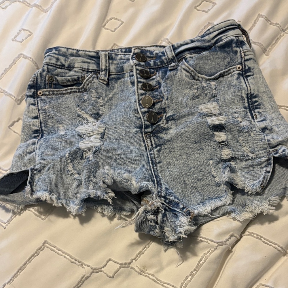 Distressed Denim Women Shorts